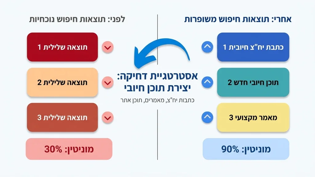 נוצר על ידי מודל בינה מלאכותית Gemini Pro צוות מומחים בונה אסטרטגיית תוכן חיובית להגנה על המותג