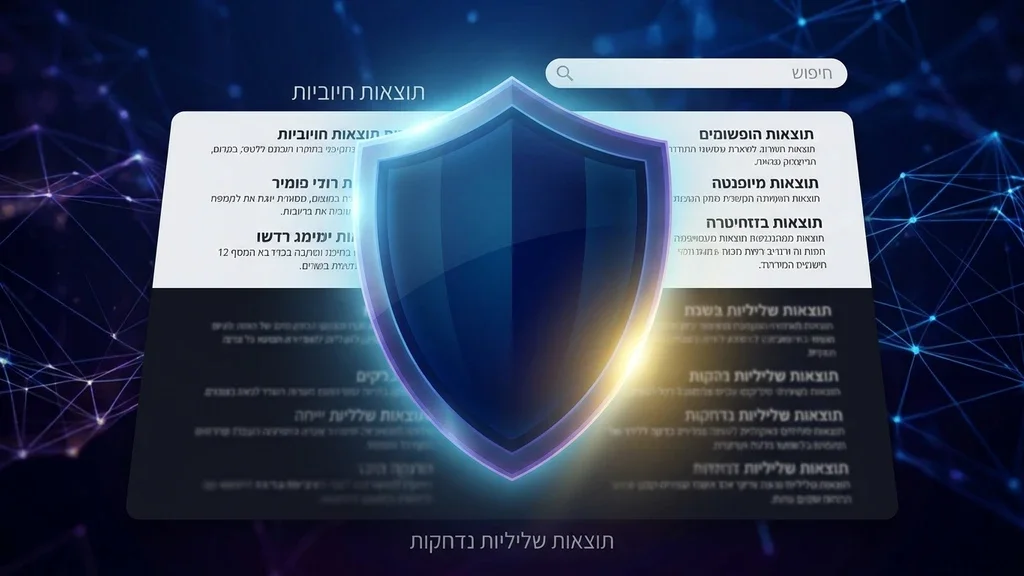 נוצר על ידי מודל בינה מלאכותית Gemini Pro מגן דיגיטלי השומר על מוניטין החברה ברשת